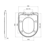 Mereo WC závěsné kapotované, Smart Flush RIMLESS, 490x370x360, keramické, vč. sedátka CSS126