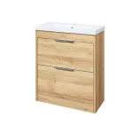 Mereo Vigo, koupelnová skříňka s keramickým umyvadlem 61 cm, dub Riviera
