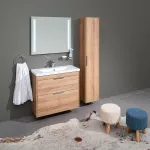 Mereo Vigo, koupelnová skříňka s keramickým umyvadlem 61 cm, dub Riviera