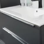 Mereo Mailo, koupelnová skříňka 61 cm, antracit, chrom madlo