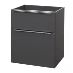 Mereo Mailo, koupelnová skříňka 61 cm, antracit, chrom madlo