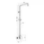 Mereo Nástěnná sprchová baterie Dita 150 mm se sprchovou tyčí bez příslušenství