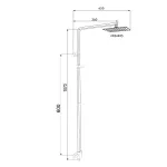 Mereo Sprchová souprava Quatro a sprchová baterie Zuna 150 mm