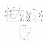Mereo WC závěsné, RIMLESS, 530x355x360, keramické, vč. sedátka CSS113S