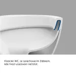 Mereo WC závěsné, RIMLESS, 530x355x360, keramické, vč. sedátka CSS113S