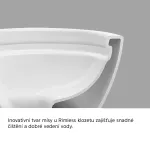Mereo WC závěsné, RIMLESS, 530x355x360, keramické, vč. sedátka CSS113S