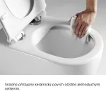 Mereo WC závěsné, RIMLESS, 530x355x360, keramické, vč. sedátka CSS113S