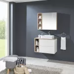 Mereo Aira, Ponte koupelnová galerka 60 cm, zrcadlová skříňka, dub Kronberg