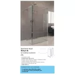 Mereo Boční díl pro WALK IN, Novea, 35 x 200 cm, chrom ALU, sklo Čiré