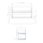 Mereo Siena, koupelnová skříňka 100 cm, antracit mat