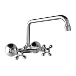 Mereo Retro Viktoria baterie dřezová, nástěnná, 100 mm, s U ramínkem trubkovým ø 18 mm - 230 mm