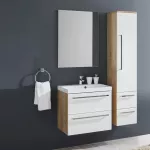 Mereo Bino, koupelnová skříňka s keramickým umyvadlem 61 cm, bílá