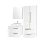 Mereo Bino, koupelnová skříňka s keramickým umyvadlem 61 cm, bílá