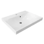 Mereo Bino, koupelnová skříňka s umyvadlem z litého mramoru 61 cm, bílá