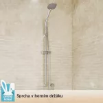 Mereo Sprchová souprava, třípolohová sprcha, šedostříbrná hadice, horní držák sprchy