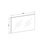 Mereo Zrcadlo 1200x700x20 mm