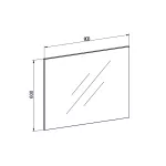 Mereo Zrcadlo 60x80x2 cm