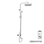 Mereo Nástenná baterie Viana 150mm se sprch.soupravou,otoč.ramínkem, ruční a talíř.sprchou slim 200x200mm