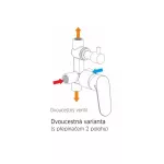 Mereo Sprchová podomítková baterie s přepínačem, Sonáta, Mbox, oválný kryt, chrom