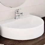 Mereo Umyvadlová stojánková baterie vyšší, Lila, bez výpusti, chrom