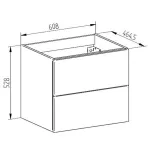 Mereo Aira, koupelnová skříňka s keramickým umyvadlem 61 cm, bílá