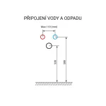 Mereo Aira, koupelnová skříňka s keramickým umyvadlem 61 cm, bílá