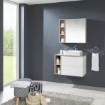 Mereo Aira, koupelnová skříňka s keramickým umyvadlem 61 cm, bílá