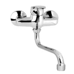 Mereo Dřezová nástěnná baterie , 100 mm, s ramínkem trubkovým ø 18 mm - 200 mm, chrom