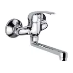 Mereo Dřezová nástěnná baterie, Lila, 100 mm, s ramínkem plochým rovným 210 mm, chrom