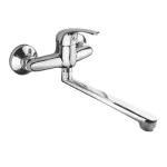 Mereo Dřezová nástěnná baterie, Lila, 150 mm, s ramínkem plochým rovným 210 mm, chrom