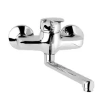 Mereo Dřezová nástěnná baterie, Sonáta, 100 mm, s ramínkem plochým rovným 250 mm, chrom
