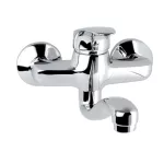 Mereo Dřezová nástěnná baterie, Sonáta, 100 mm, s ramínkem plochým vyhnutým 200 mm, chrom