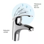 Mereo Dřezová nástěnná baterie, Sonáta, 150 mm, s ramínkem plochým rovným 160 mm, chrom