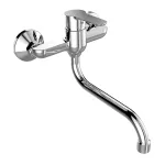 Mereo Dřezová nástěnná baterie, Zuna, 150 mm, s ramínkem trubkovým ø 18 mm - 200 mm, chrom