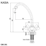 Mereo Dřezová stojánková baterie, Kasia, výška 250 mm, chrom