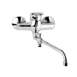 Mereo Nástěnná baterie do byt. jádra, Sonáta, 100 mm, s trubkovým ramínkem 330 mm, bez příslušentví, chrom