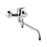 Mereo Nástěnná baterie do byt. jádra, Sonáta, 150 mm, s trubkovým ramínkem 330 mm, bez příslušentví, chrom