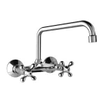 Mereo Retro Viktorie baterie dřezová, nástěnná, 150 mm, s U ramínkem trubkovým ø 18 mm - 230 mm