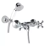 Mereo Sprchová nástěnná baterie, Retro Viktorie, 150 mm, s příslušenstvím, chrom