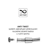Mereo Sprchový set s tyčí, hadicí, ruční a talíř. kulatou sprchou, slim, nerez