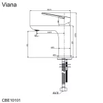 Mereo Umyvadlová stojánková baterie, Viana, bez výpusti, chrom