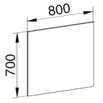 Mereo Zrcadlo 80x70x2 cm