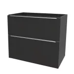 Mereo Mailo, koupelnová skříňka 81 cm, chrom madlo, Multidecor, Černá Supermat