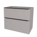Mereo Mailo, koupelnová skříňka 81 cm, černé madlo, Multidecor, Arktická šedá
