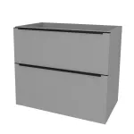 Mereo Mailo, koupelnová skříňka 81 cm, černé madlo, Multidecor, Šedý Supermat