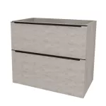 Mereo Mailo, koupelnová skříňka 81 cm, černé madlo, Multidecor, Chromix stříbrný