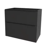 Mereo Mailo, koupelnová skříňka 81 cm, černé madlo, Multidecor, Černá Supermat