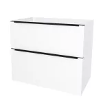 Mereo Mailo, koupelnová skříňka 101 cm, černé madlo, Multidecor, Arktická bílá