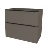 Mereo Mailo, koupelnová skříňka 101 cm, černé madlo, Multidecor, Lávová šedá
