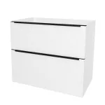 Mereo Mailo, koupelnová skříňka 101 cm, černé madlo, Multidecor, Bílá lesk perlička